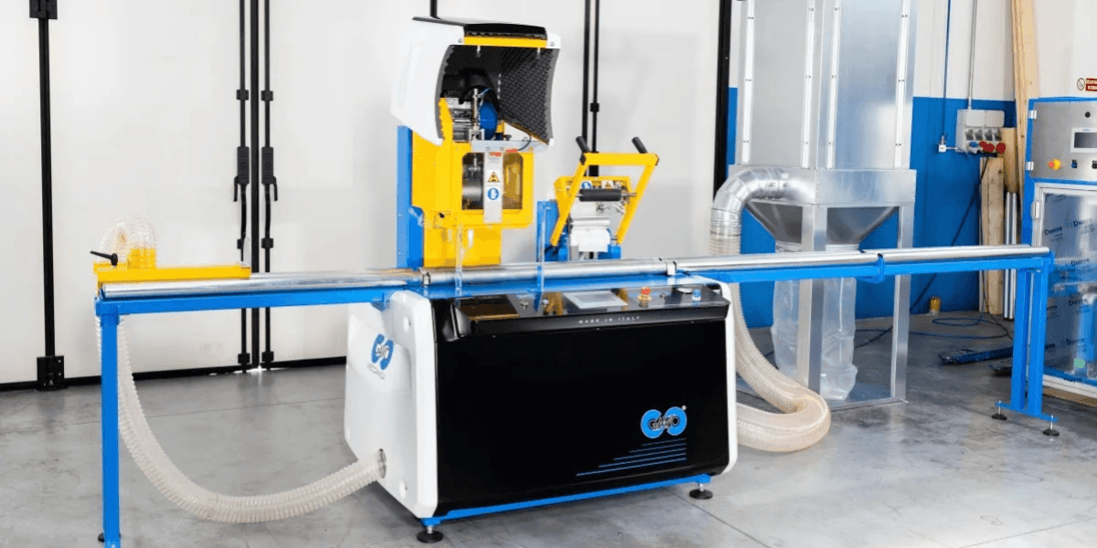 Industrial core cutting and joining machine in manufacturing facility for waste reduction and production efficiency.