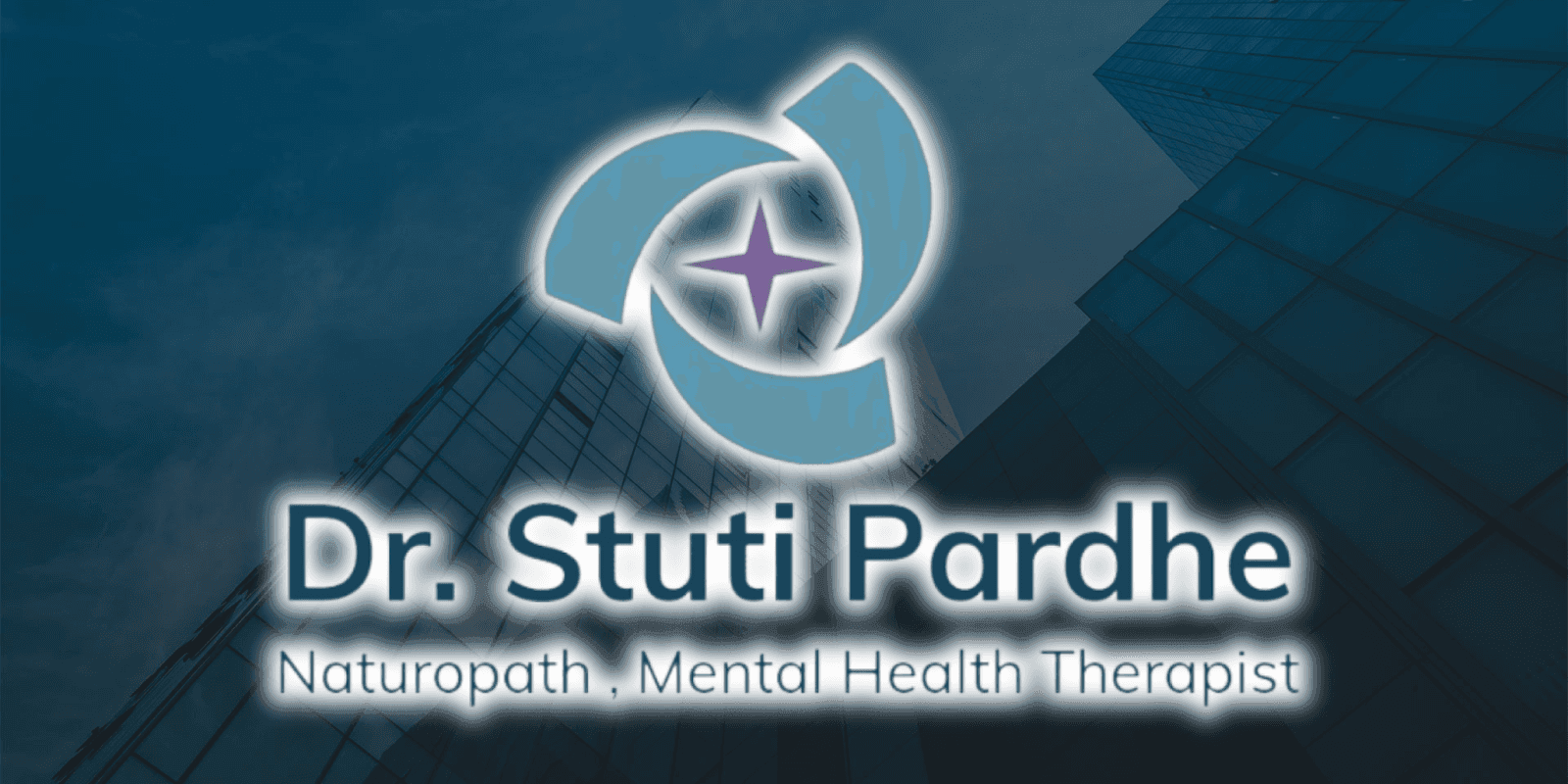 "Logo of Dr. Stuti Pardhe, Naturopath and Mental Health Therapist, with a modern design symbolizing balance and well-being."