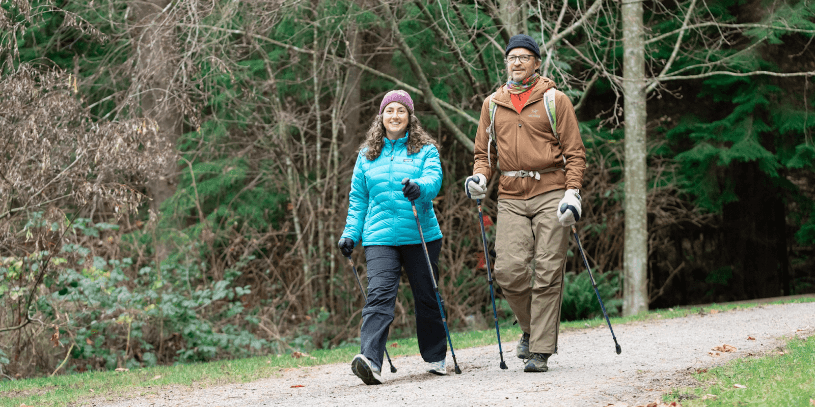 Image of Diana Oliver, CEO of Urban Poling Inc., showcasing the company's innovative walking poles designed for mobility, rehabilitation, and wellness