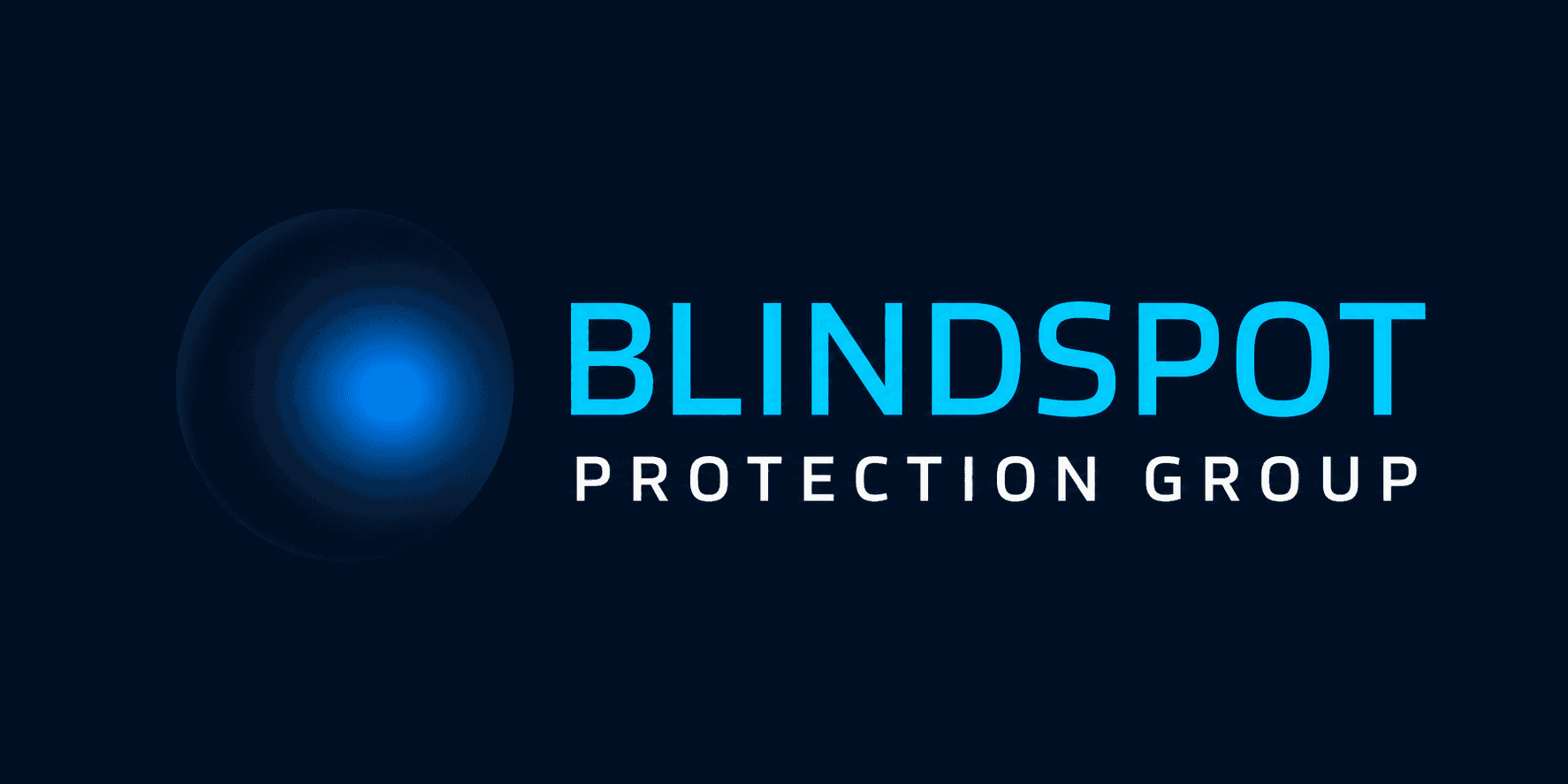 Blindspot Protection Group logo featuring a blue circular icon on a dark background.