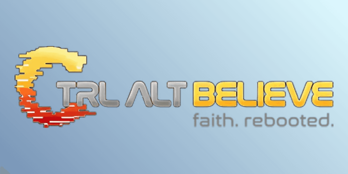 The image represents a creative fusion of faith and geek culture, showcasing bold, artistic designs inspired by video games.