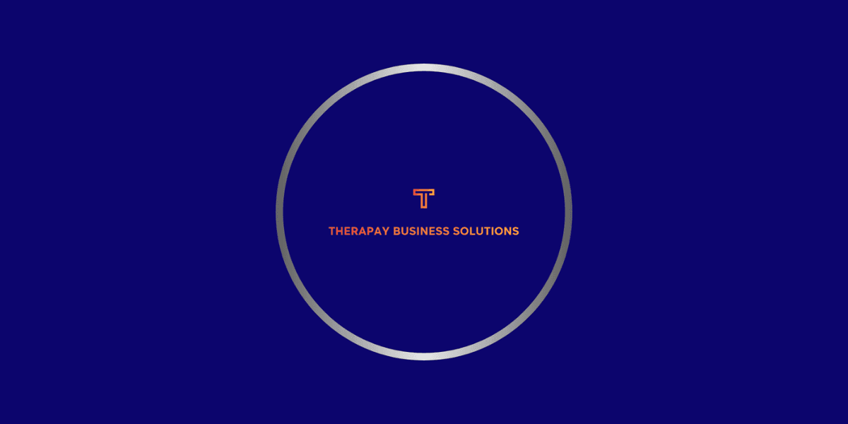 "Therapy Business Solutions logo with modern design, featuring a minimalist circle with an orange 'T' in the center, representing professional therapy services for business growth and optimization."