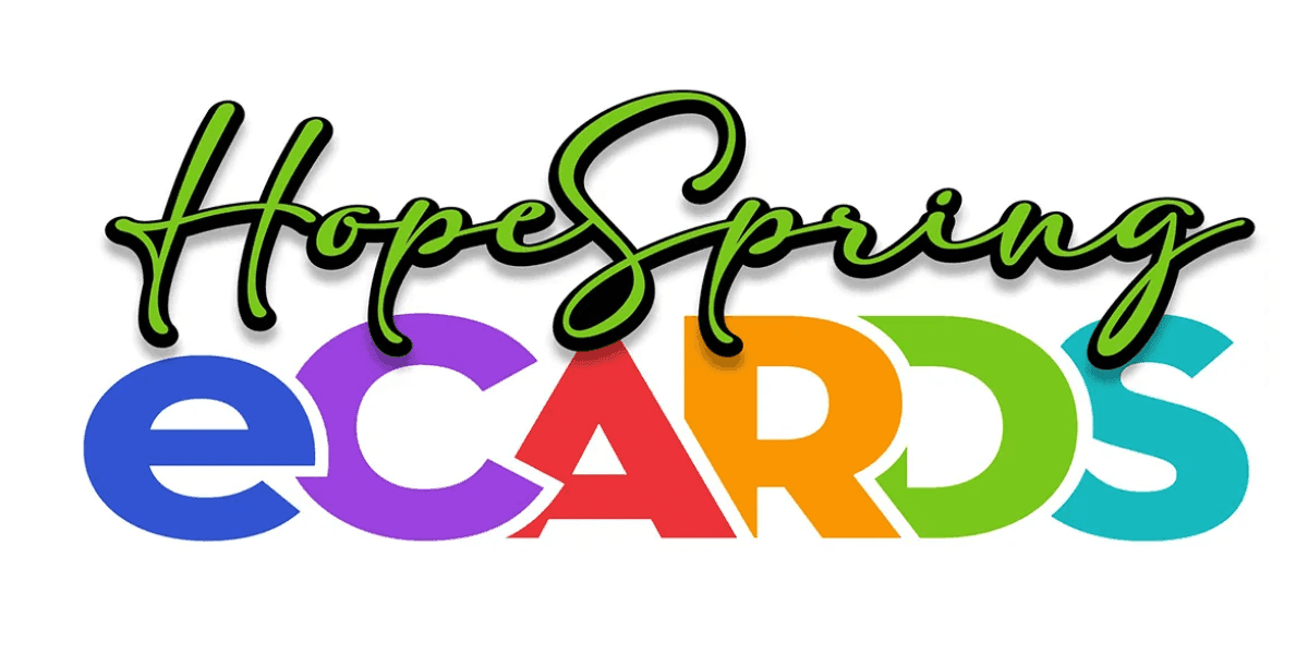 Hope Spring eCards logo, symbolizing digital greeting cards that fund clean water projects in sub-Saharan Africa.