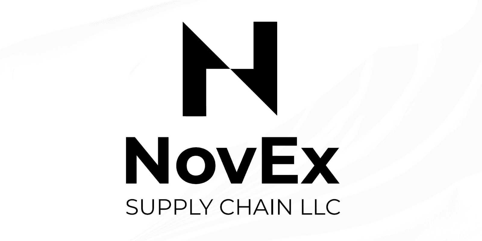"NovEx Supply Chain LLC logo featuring a bold, minimalist 'N' design with the brand name 'NovEx' and 'Supply Chain LLC' in clean, modern typography."