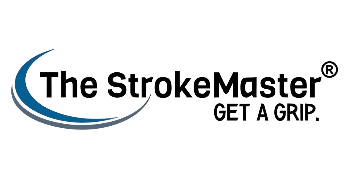 StrokeMaster® logo emphasizing its innovative solution for golfers with grip challenges, empowering them to maintain their game confidently.