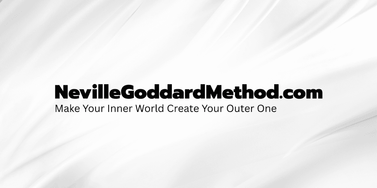 Logo for NevilleGoddardMethod.com, promoting practical application of Neville Goddard's teachings to transform lives through imagination and belief.