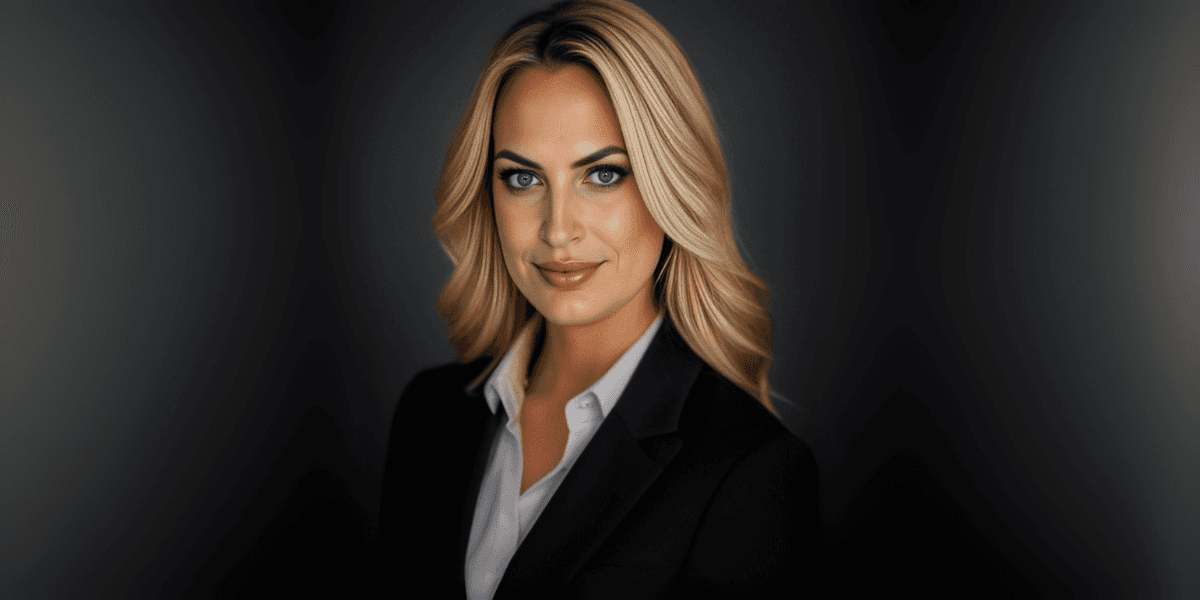 Professional portrait of Lauren LaPointe, branding expert and founder of Brandbeat Global, in a black blazer.
