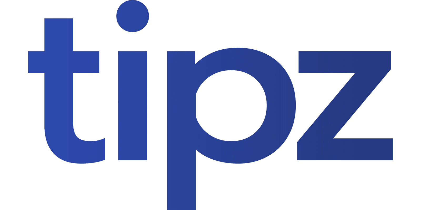 Tipz logo in blue with a modern, clean design, featuring the word 'tipz' in all lowercase letters.