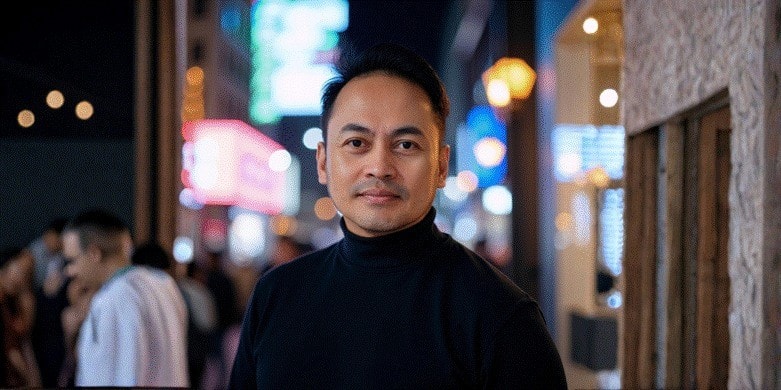 Remel Garganera, founder of TGL Innovations, standing confidently, showcasing his journey from military service to entrepreneurial success in funding solutions for small businesses.