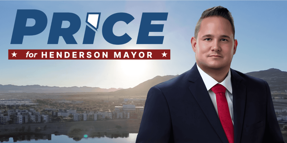 Adam Price for Henderson Mayor campaign image, showcasing his vision for responsible growth, public safety, and community engagement.