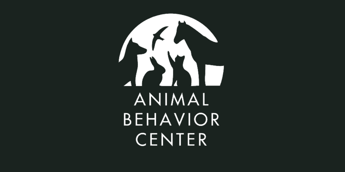 Logo featuring silhouettes of various animals and bird above the text “Animal Behavior Center” on dark background.