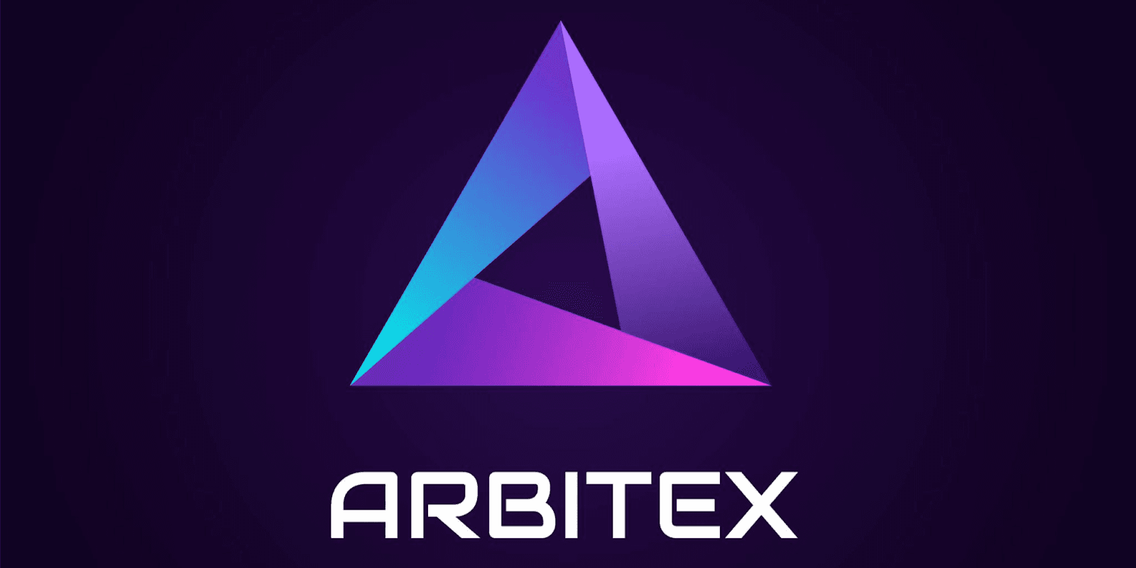 "Arbitex logo featuring a modern, geometric triangular design in shades of purple and blue, symbolizing innovation and trust."