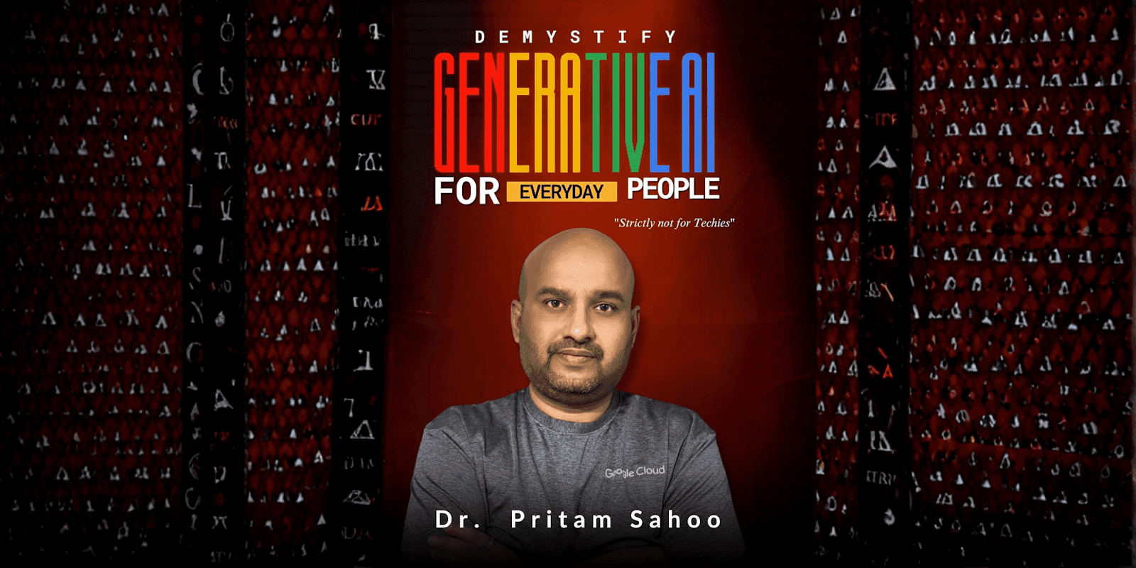 Dr. Pritam Sahoo, author of 'Demystify Generative AI for Everyday People,' showcasing AI accessibility for students and professionals.