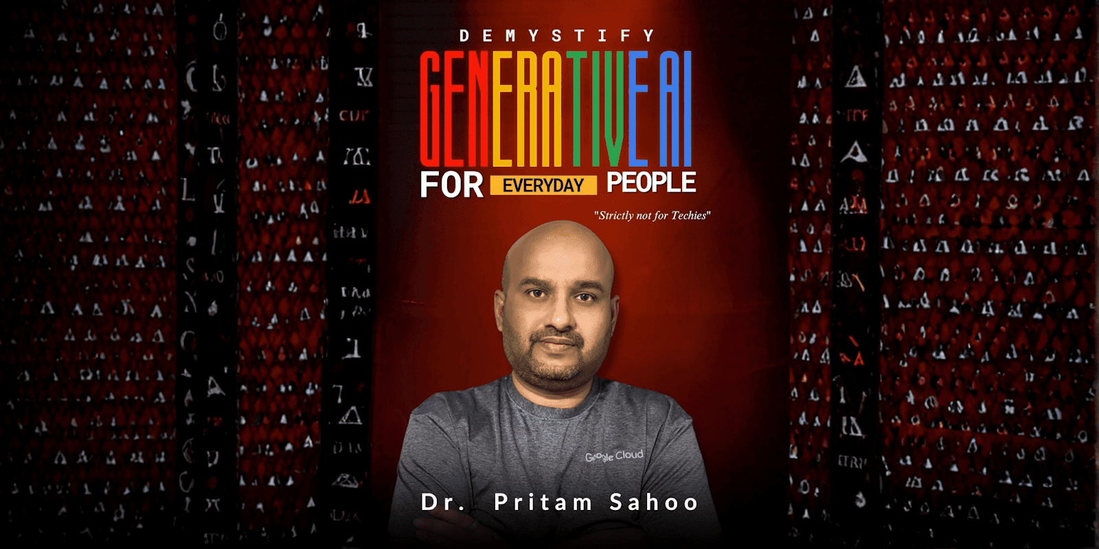 Dr. Pritam Sahoo, author of 'Demystify Generative AI for Everyday People,' showcasing AI accessibility for students and professionals.