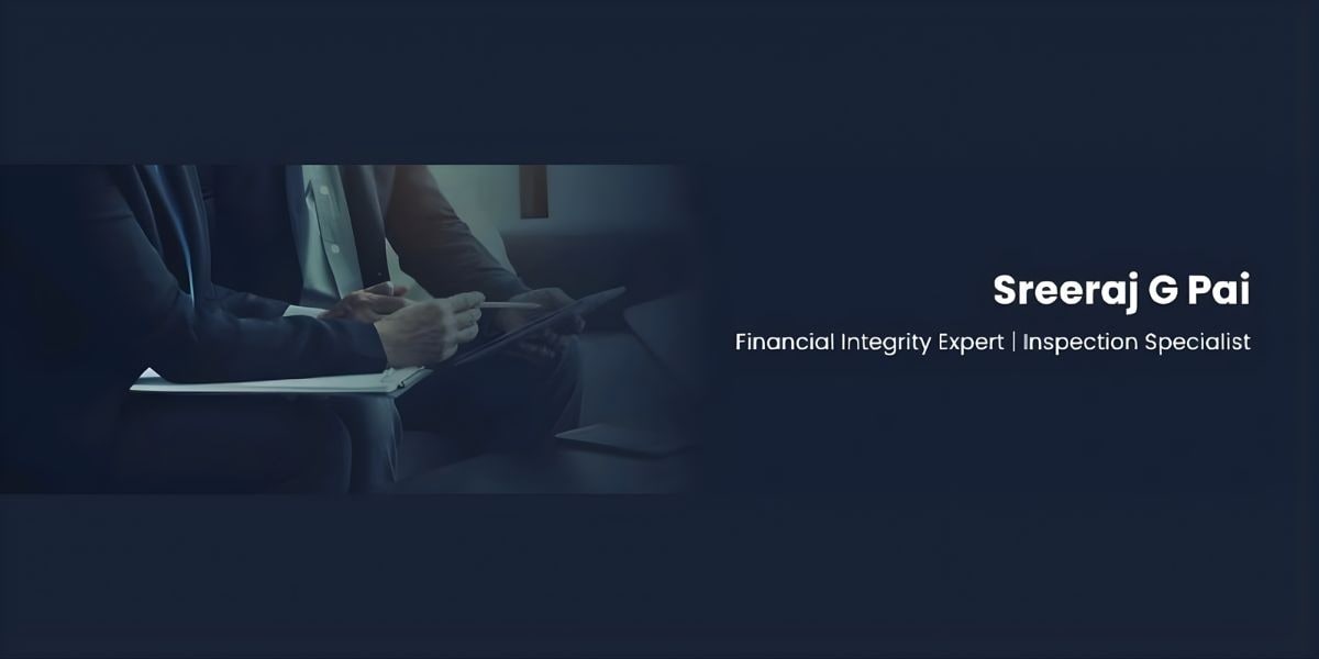 Professional image of Sreeraj G. Pai, Financial Integrity Expert, highlighting his expertise in risk management and compliance.
