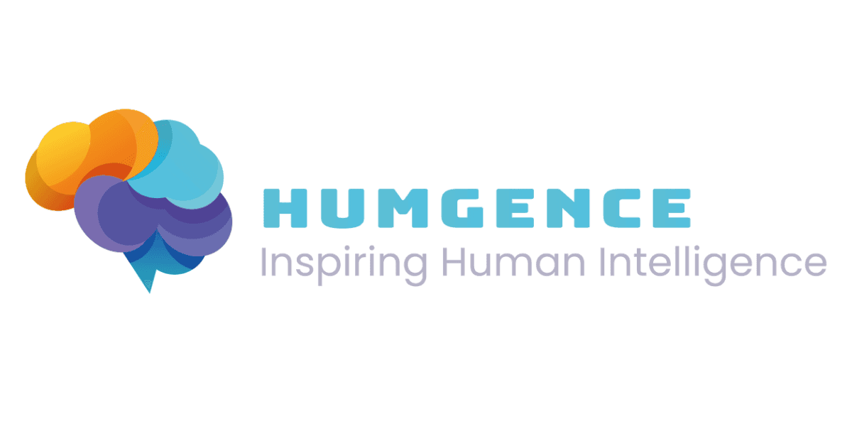 Humgence logo featuring a colorful brain icon and the tagline "Inspiring Human Intelligence" beside the brand name.