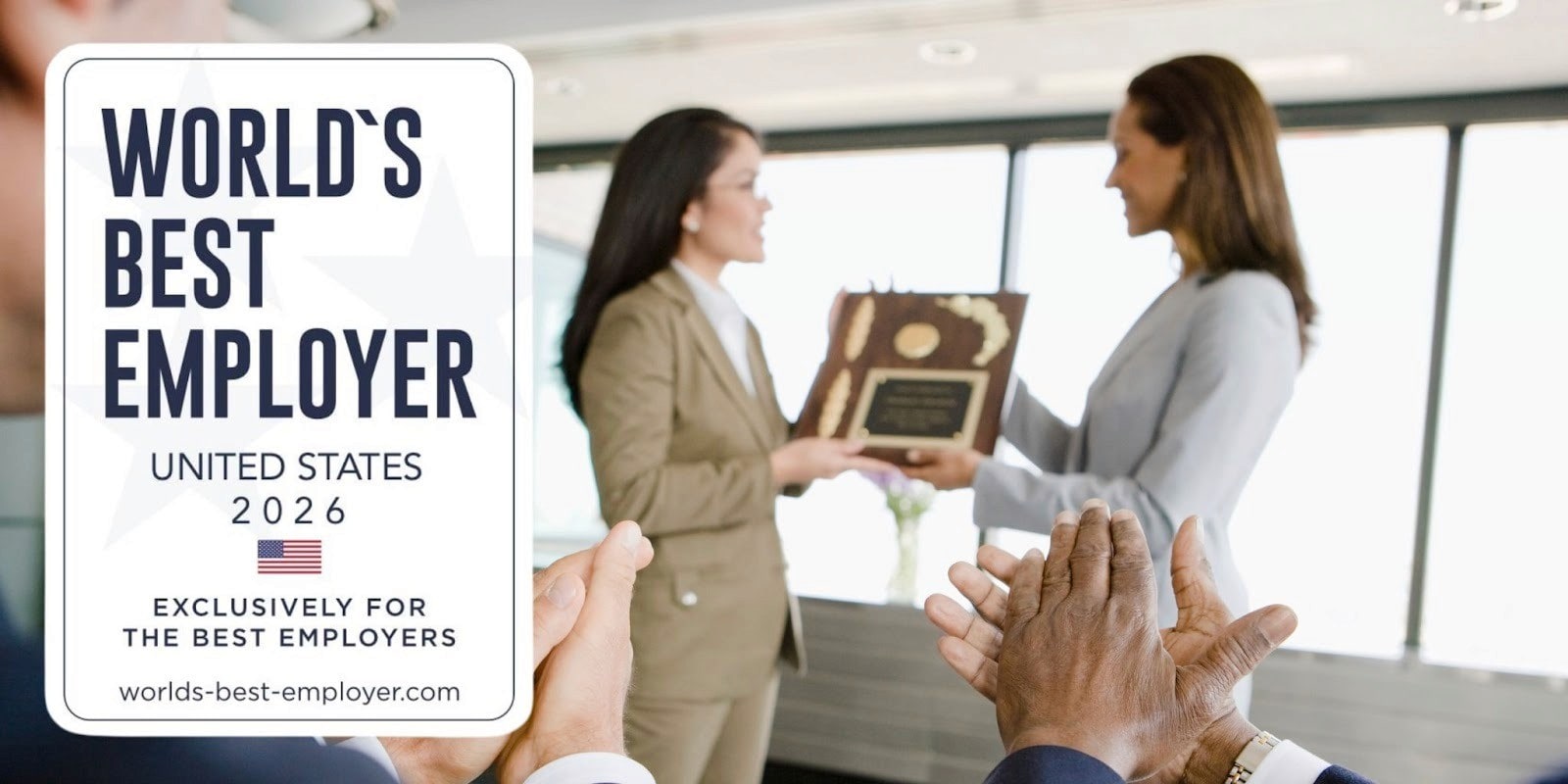 Award ceremony celebrating the World’s Best Employer 2026, recognizing top employers in the United States.