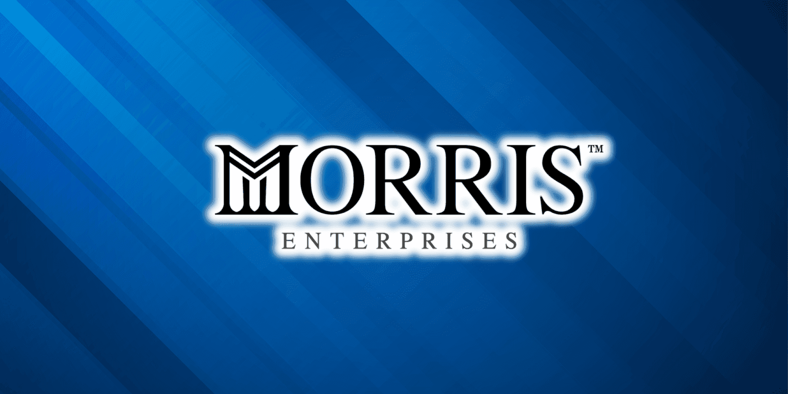 Logo of Morris Enterprises, displayed in bold, stylized font against a blue gradient background.