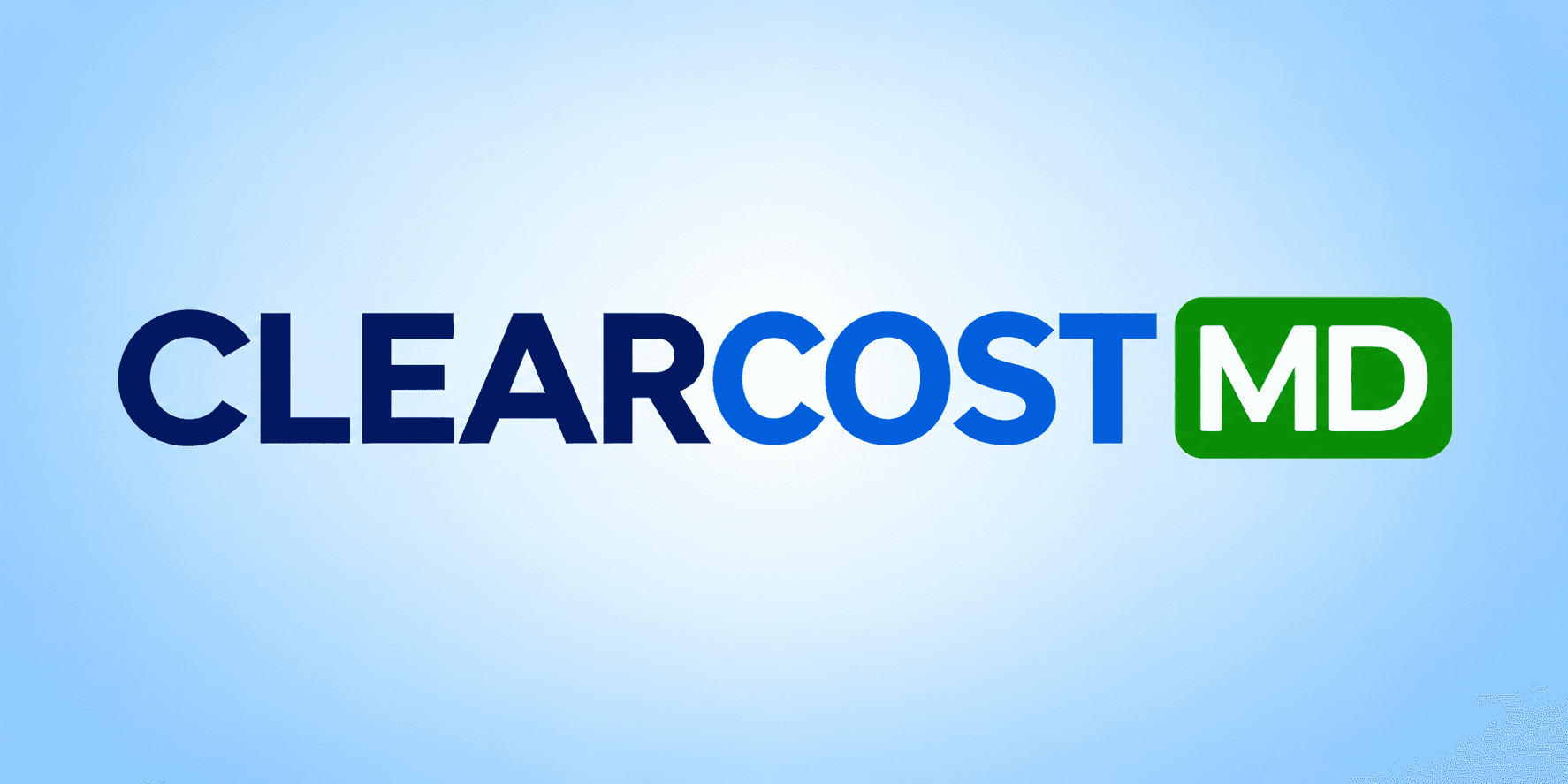 ClearCost MD logo displayed in blue and green against a light blue background.