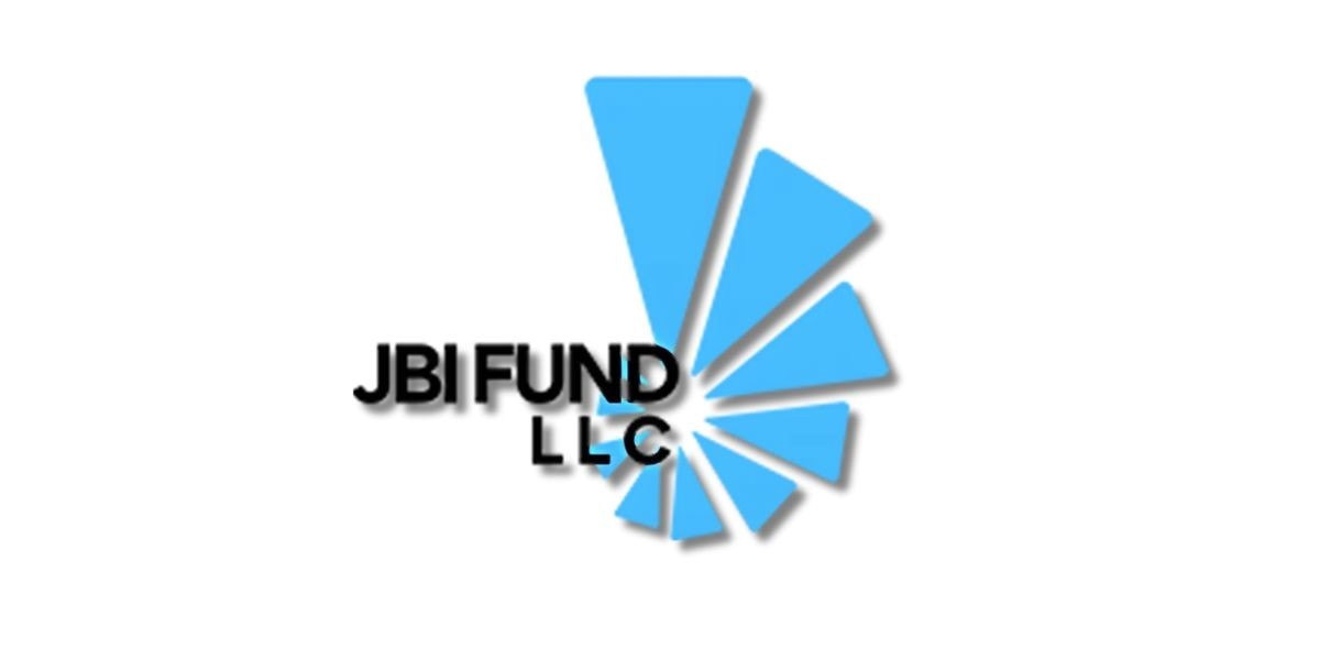 JBI Fund LLC logo with blue geometric shapes and bold black text on a white background.