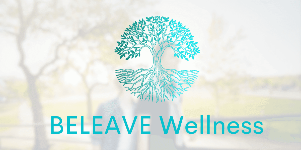 "BELEAVE Wellness logo, symbolizing a blend of energy medicine, PEMF therapy, and modern science to restore balance and vitality."