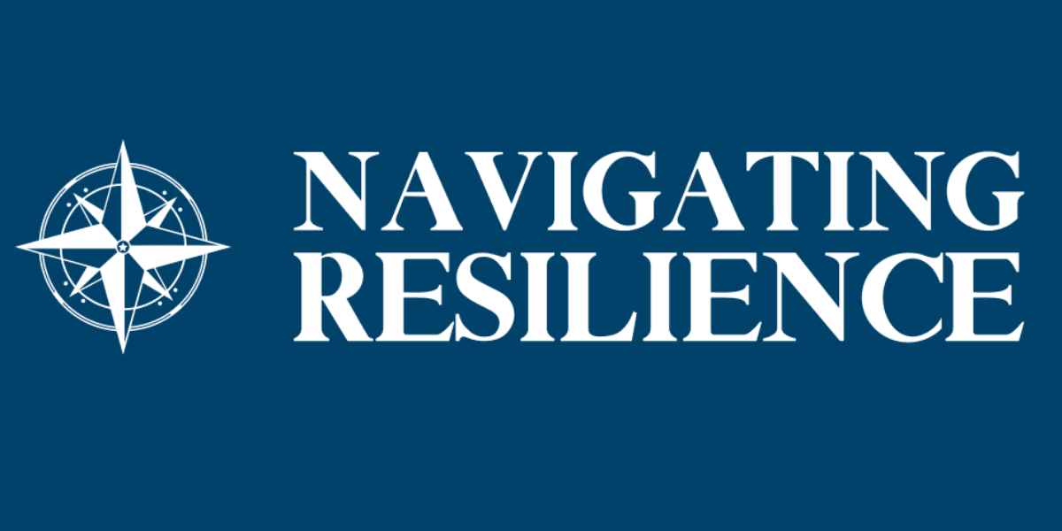 Navigating Resilience logo featuring a compass, symbolizing guidance in trauma recovery, resilience-building, and crisis mitigation services led by Oak Arias.