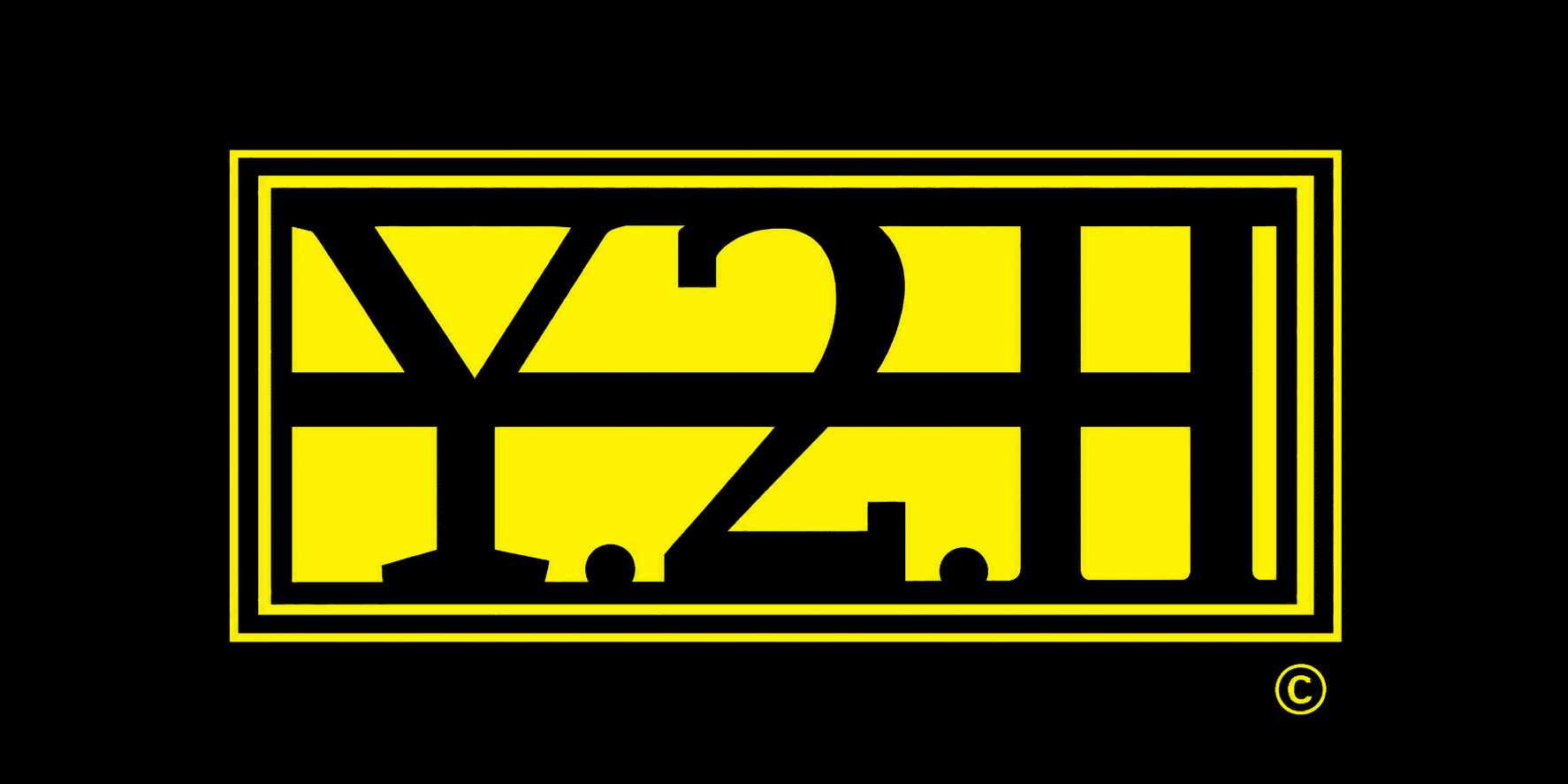 Yellow Youth 2. Heal Clothing Apparel logo on a black background with a rectangular border.