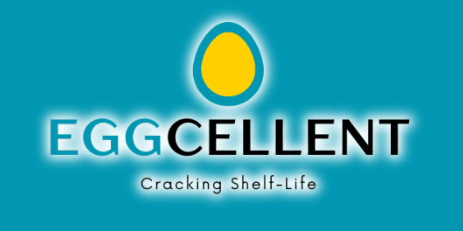 Logo of EGGcellent, featuring a yellow egg icon, with the tagline 'Cracking Shelf-Life' emphasizing egg preservation innovation.