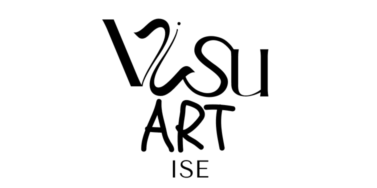A creative logo combining "VISU" and "ART" with an artistic design for the word "ISE".