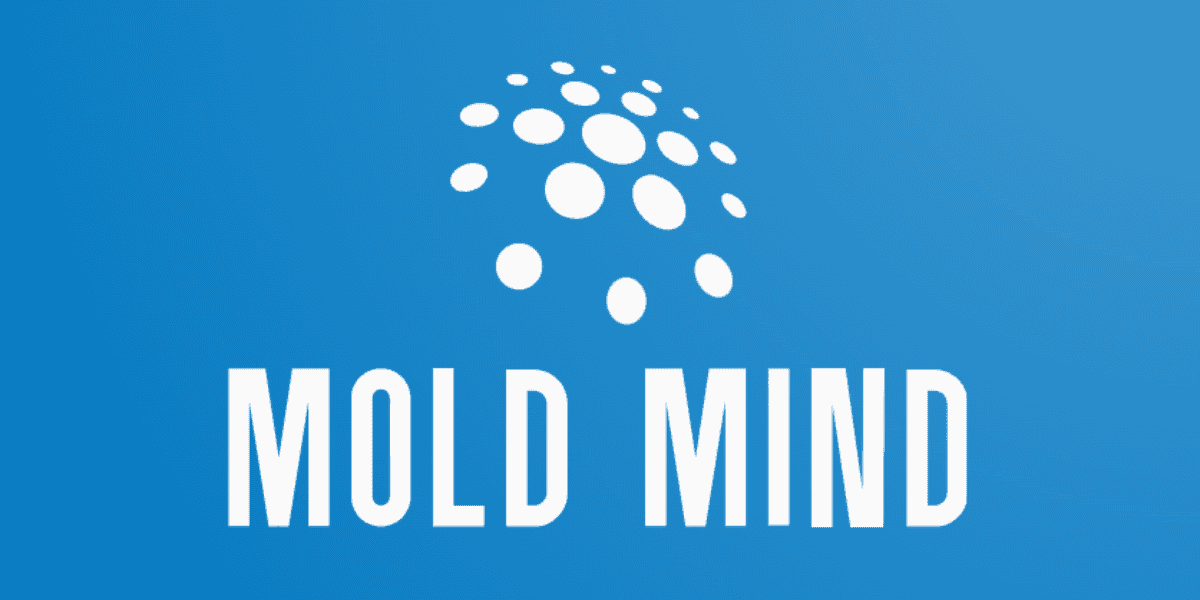 Logo of MoldMind, featuring a stylized pattern of dots symbolizing innovation, with 'MOLD MIND' in bold letters below.