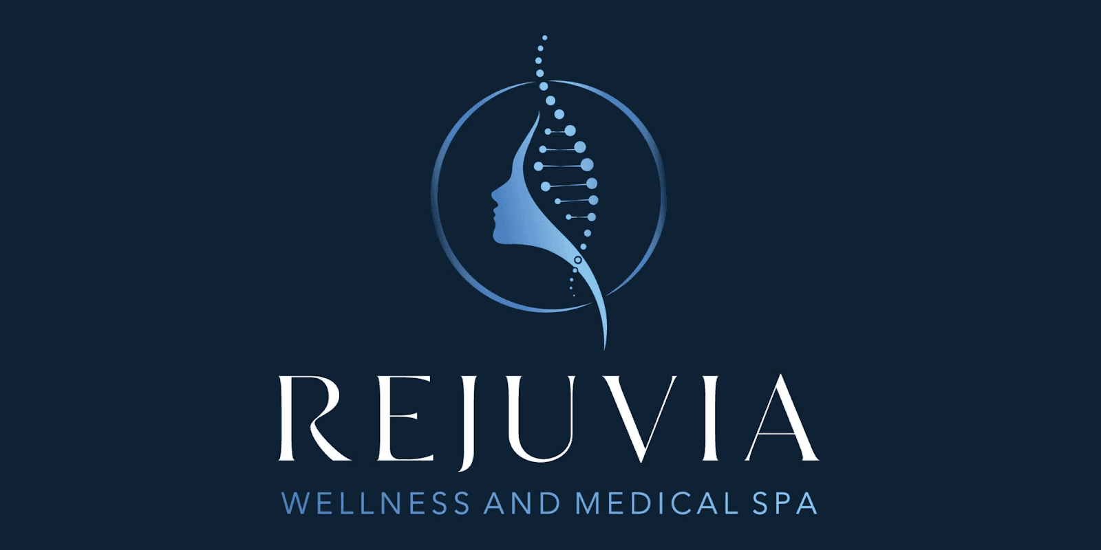 Rejuvia Wellness & Med Spa's logo symbolizes the fusion of advanced science and luxury, offering sustainable beauty and wellness solutions.