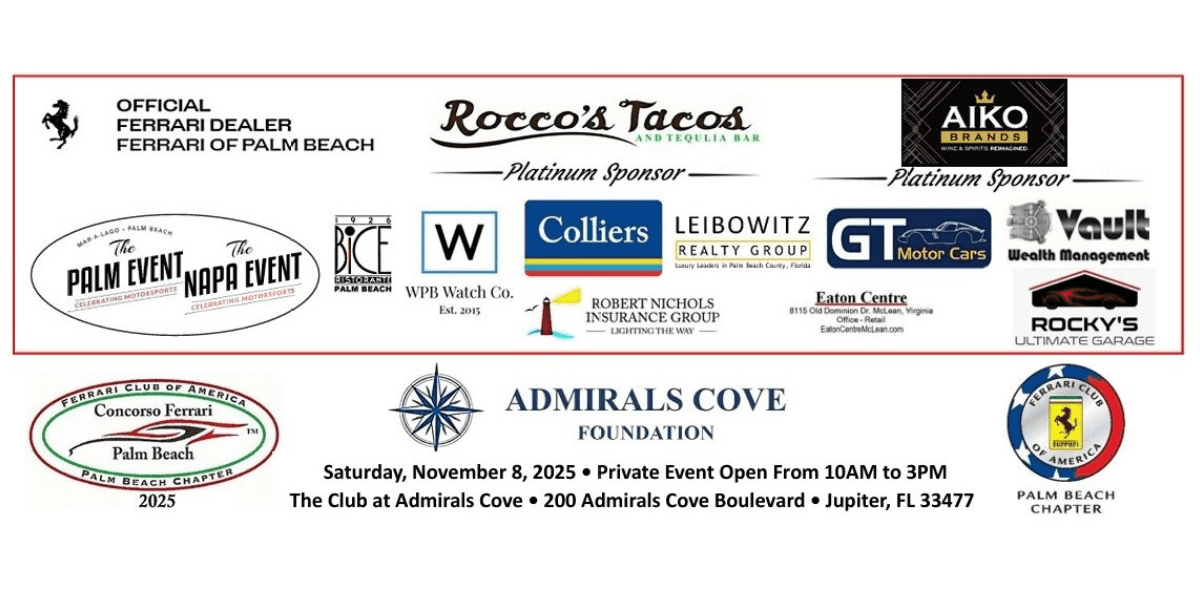 Robert Nichols Insurance Group supports community initiatives, emphasizing personalized service, community involvement, and excellence through sponsorship of Concorso Ferrari event.